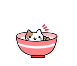 Bowl cat sticker #4242870