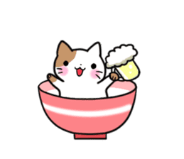 Bowl cat sticker #4242872