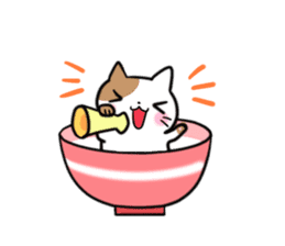 Bowl cat sticker #4242873