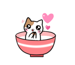 Bowl cat sticker #4242874