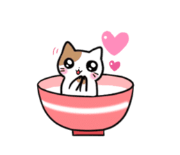 Bowl cat sticker #4242874