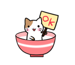 Bowl cat sticker #4242875