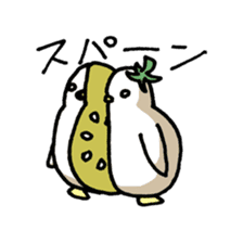 Eggplant penguin sticker #4243454