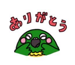 lovely parakeet sticker #4243566