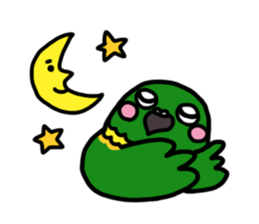 lovely parakeet sticker #4243568