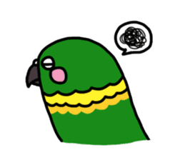 lovely parakeet sticker #4243574