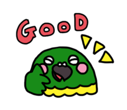 lovely parakeet sticker #4243575