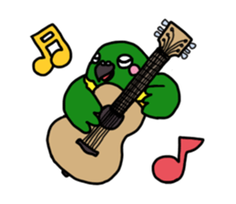 lovely parakeet sticker #4243576