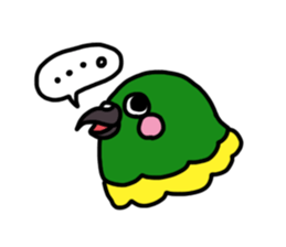 lovely parakeet sticker #4243577