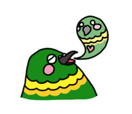 lovely parakeet sticker #4243579