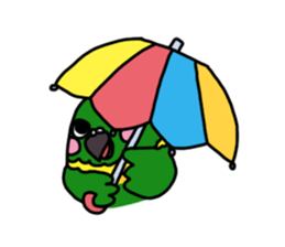 lovely parakeet sticker #4243582