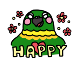 lovely parakeet sticker #4243591