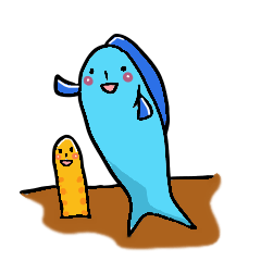 Fish and Spotted garden eel