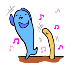 Fish and Spotted garden eel sticker #4245890