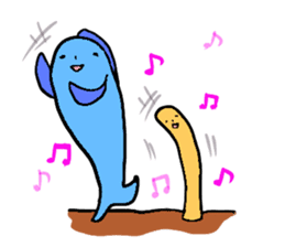 Fish and Spotted garden eel sticker #4245890
