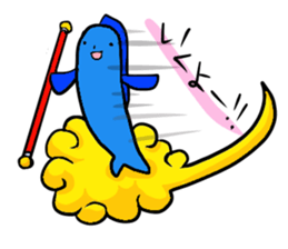 Fish and Spotted garden eel sticker #4245893