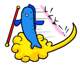 Fish and Spotted garden eel sticker #4245893