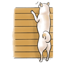 Black-Shiba and White Shiba Dog Sticker sticker #4246262