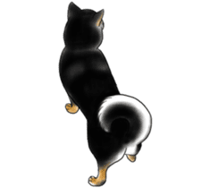 Black-Shiba and White Shiba Dog Sticker sticker #4246273