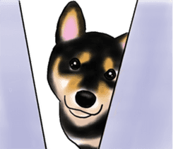 Black-Shiba and White Shiba Dog Sticker sticker #4246275