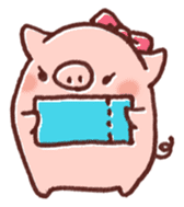 Ticket activity of female pig sticker #4246560