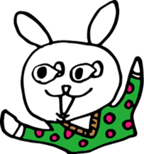Of polka dot rabbit sticker #4247240
