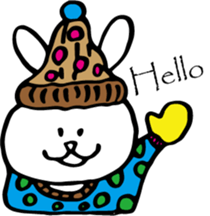 Of polka dot rabbit sticker #4247244