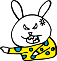 Of polka dot rabbit sticker #4247245