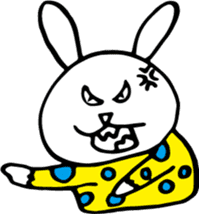 Of polka dot rabbit sticker #4247245