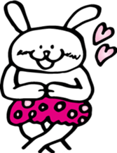 Of polka dot rabbit sticker #4247248