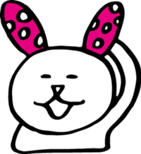 Of polka dot rabbit sticker #4247251