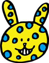 Of polka dot rabbit sticker #4247252