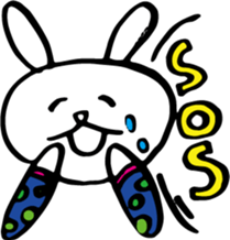 Of polka dot rabbit sticker #4247255