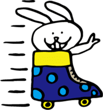 Of polka dot rabbit sticker #4247261