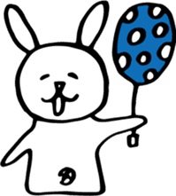 Of polka dot rabbit sticker #4247264