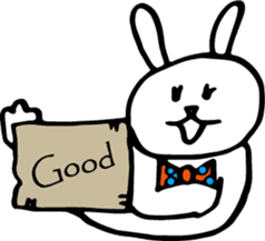 Of polka dot rabbit sticker #4247268