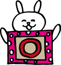 Of polka dot rabbit sticker #4247270