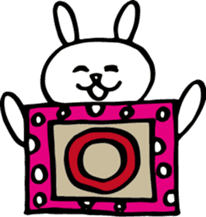 Of polka dot rabbit sticker #4247270