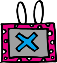 Of polka dot rabbit sticker #4247271