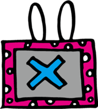 Of polka dot rabbit sticker #4247271