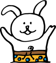 Of polka dot rabbit sticker #4247275