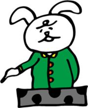 Of polka dot rabbit sticker #4247276