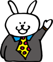 Of polka dot rabbit sticker #4247279