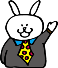 Of polka dot rabbit sticker #4247279