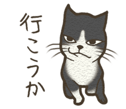 Playful cat and handsome cat. sticker #4249367