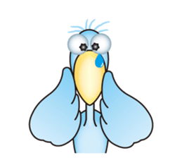 Big blue bird sticker #4250034