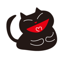 Overaction black cat sticker #4250763