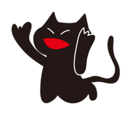 Overaction black cat sticker #4250768