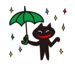 Overaction black cat sticker #4250785