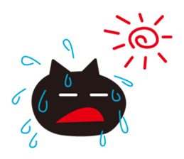 Overaction black cat sticker #4250787